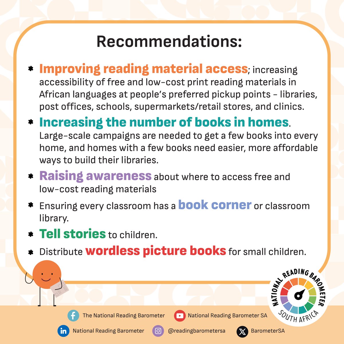 NRBarometerSA's tweet photo. As we wrap up #WorldBookDay, we also need to acknowledge that access to books remains very limited for a significant proportion of SA children. Read @NRBarometerSA findings about access to children's reading materials here https://t.co/ckhhMc41xg #NRB #Readingbarometer https://t.co/afFxmhbU4D