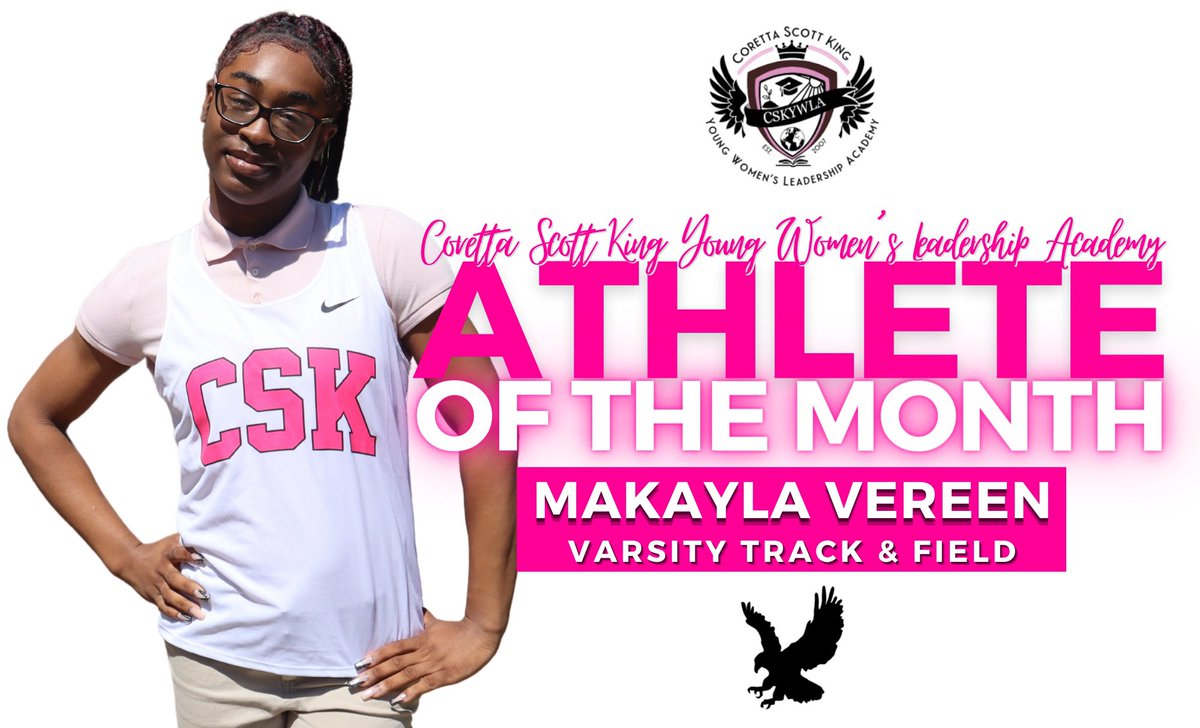 Congratulations Ma’Kayla Vereen '25 🦅 Varsity Track & Field Athlete of the Month✨

#AthleteOfTheMonth #SoaringToNewHeights #EaglePride #SoarEagleSoar 🦅 #togetherCSK 🩷