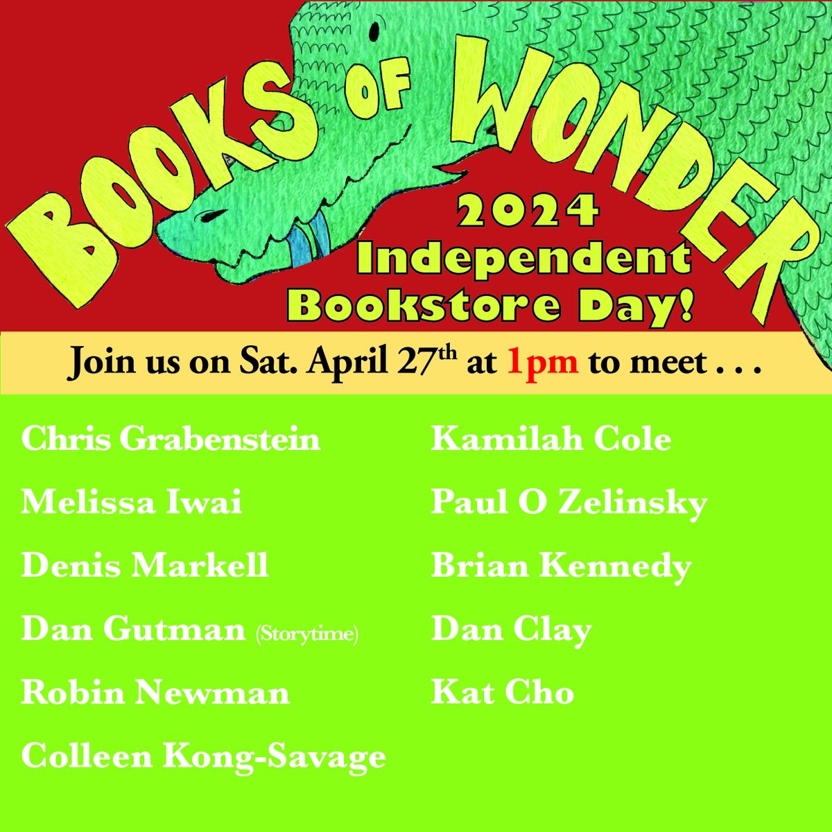 This Saturday is Independent Bookstore Day! I'll be celebrating with two of my favorite indies. First, Greenlight Bookstore in Brooklyn and then Books Of Wonder #independentbookstoreday #independentbookstore