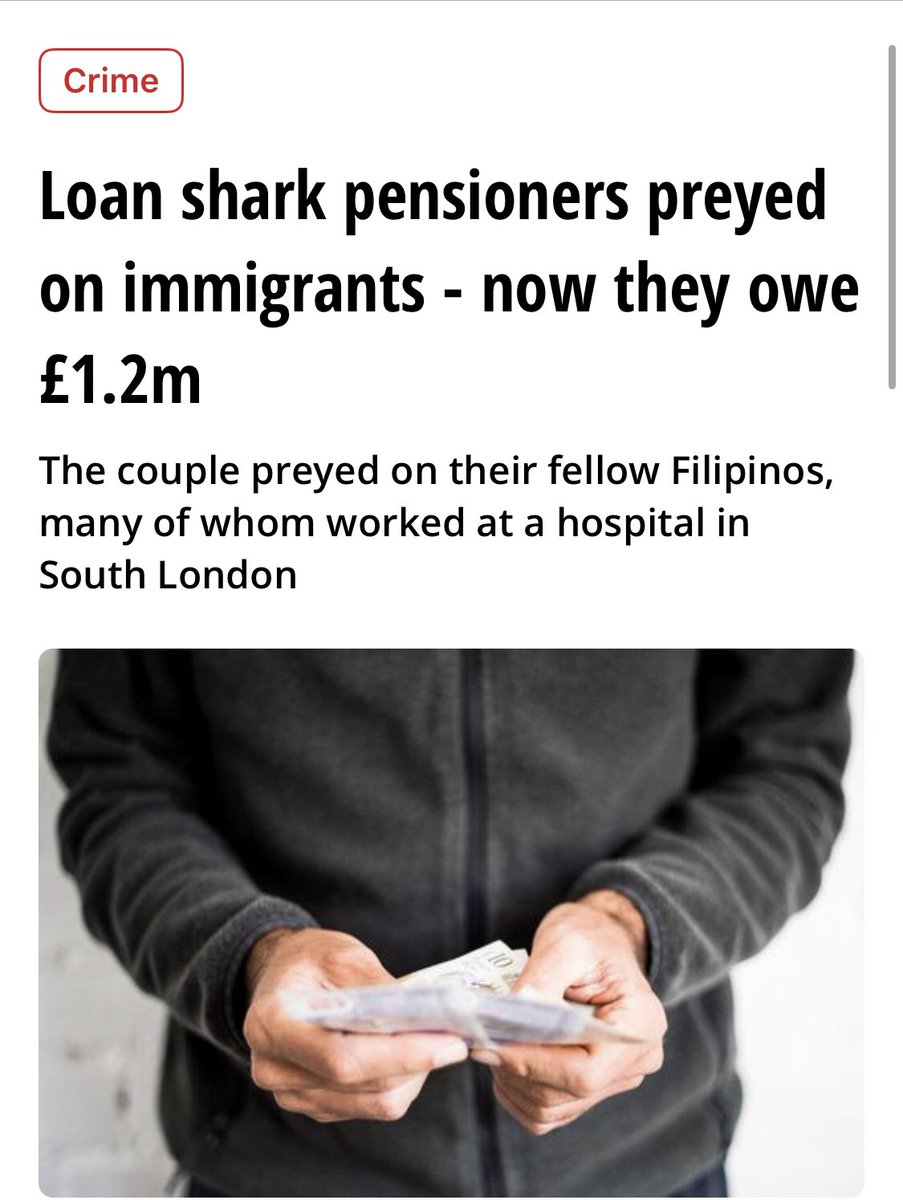 FILIPINO PENSIONER LOAN SHARKS JAILED - THEY NOW OWE £1.2M

Luz Guerra Villar, 67, and Leticia Manipol, 71, both of Church Lane, Tooting, were given suspended jail sentences in 2021 after admitting illegal money lending and money laundering charges.

For 16 years they lent over…