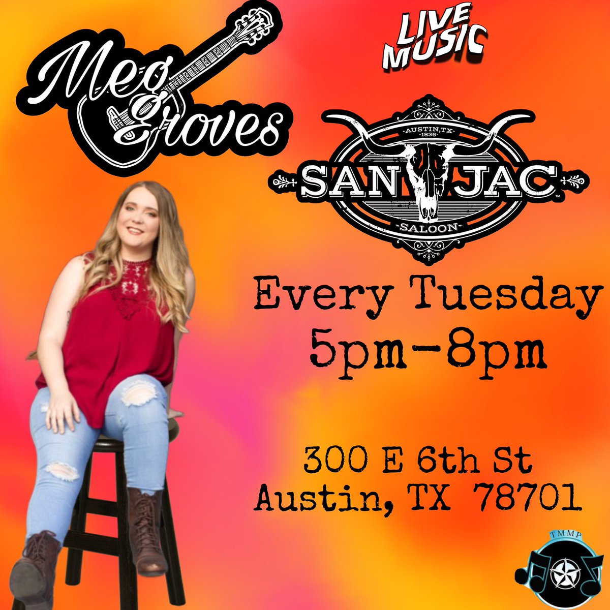 Hey everyone! I’m back at San Jac Saloon today! Let’s have some fun! 

🎶San Jac Saloon🎶
Tuesday April 23rd
  5pm-8pm 
300 E 6th St. Austin, TX  78701

#musician #livemusic #TMMP #freeentertainment #LivePerformance #livemusicvenue #AustinTX