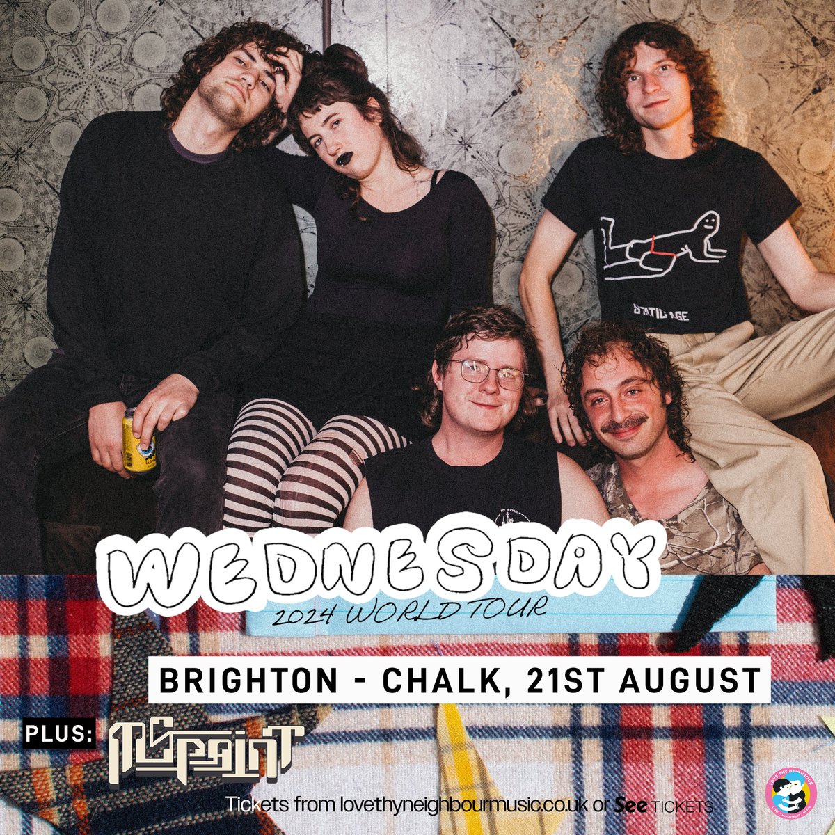 🎨Support announce!🎨 @mspaintms support @Wednesday_Band_! 'They hone a sound characterized by unlikely combinations: frenzied rhythms & tranquil synths, blistering riffs & hopeful lyrics' @pitchfork 🏛 @chalkvenue 🎫 Selling fast already! Get yours from @seetickets / our site