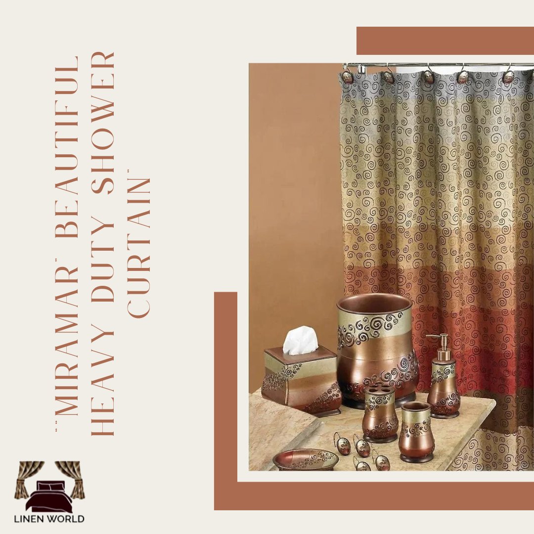 “MIRAMAR” BEAUTIFUL HEAVY DUTY SHOWER CURTAIN”

✨ Introducing the "MIRAMAR" Heavy Duty Shower Curtain! ✨ Transform your bathroom into a sanctuary of style and functionality with our latest addition. , 🚿💫 #BathroomUpgrade #HomeDecor #QualityMatters