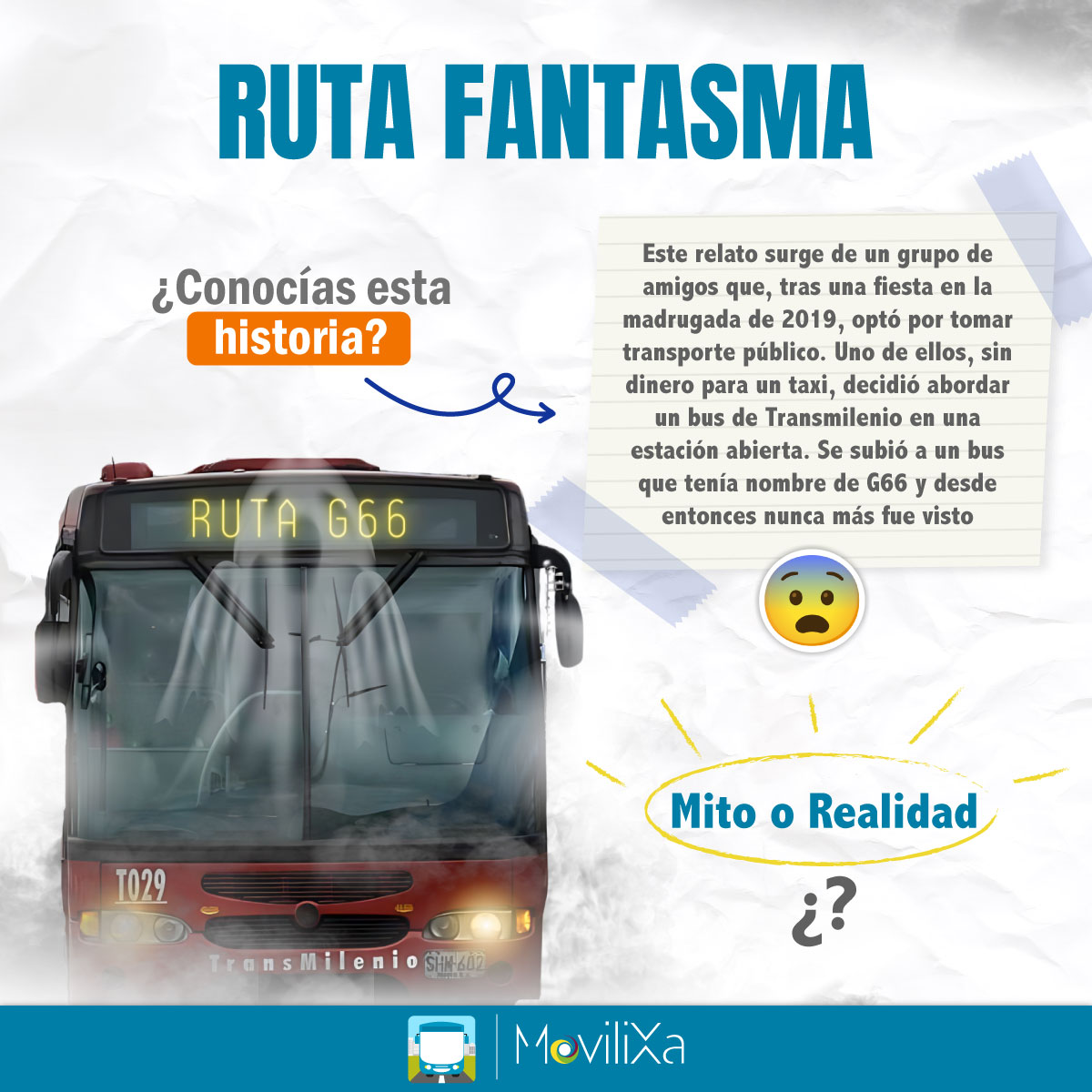 transmisitp's tweet photo. ¿Has oído hablar de la Ruta Fantasma?
🚌💨 #Misterio #MoviliXaBogotá #TransmiSitp https://t.co/jfteJgJdYs