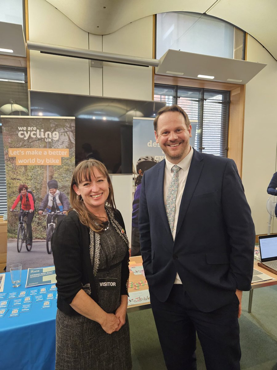 Fantastic to see @simonlightwood today at the @APPGCW Showcase. #ActiveTravel is the key to a sustainable future and it’s so inspiring to share this vision with changemakers in govt. Thank you for your @BikeabilityUK support! 🚲