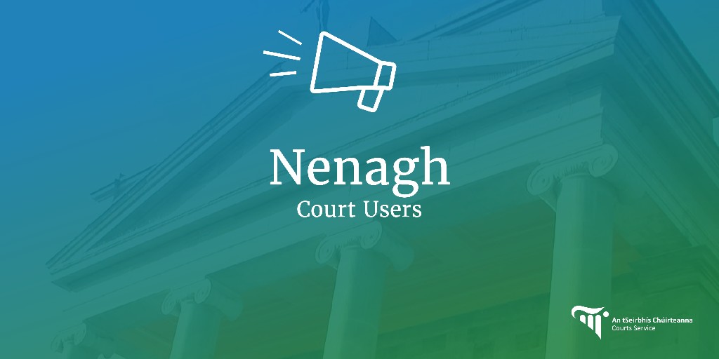 📢 📢 An tAonach - An Chúirt Chuarda - Fógra Giúiré - 24 Aibreán 2024 - Cealú Níl gá don Phainéal Giúiré a d'fhreastail ar Chúirt Chuarda an Aonaigh ar 23 Aibreán filleadh arís do Sheirbhís Giúiré amárach Dé Céadaoin 24 Aibreán. 🔗 bit.ly/3Jwmgh9 #CourtsService