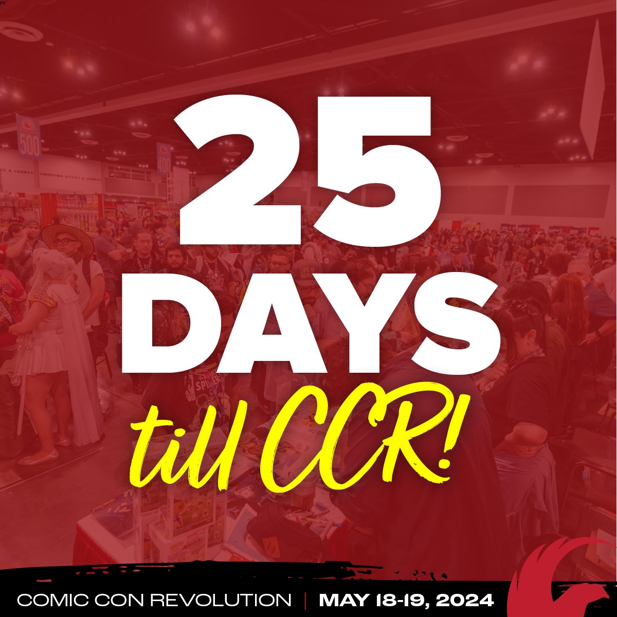 2️⃣5️⃣  The countdown is ON! There's only 25 days until #ComicConRevolution returns to The #InlandEmpire so get your tickets now!

Tix: CCRTix.com
Photo Ops & Autographs: CCRPhotos.com
#comiccon #ontariocalifornia #socal