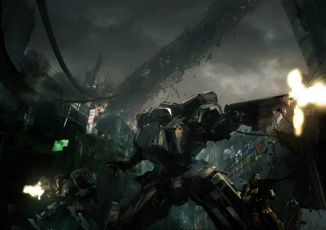 FRONT MISSION EVOLVED 1/2 (2008)
additional detail and integration of Skan Srisuwan's mech designs into some mood/set pieces, good times channeling FM3 vibes ~_~