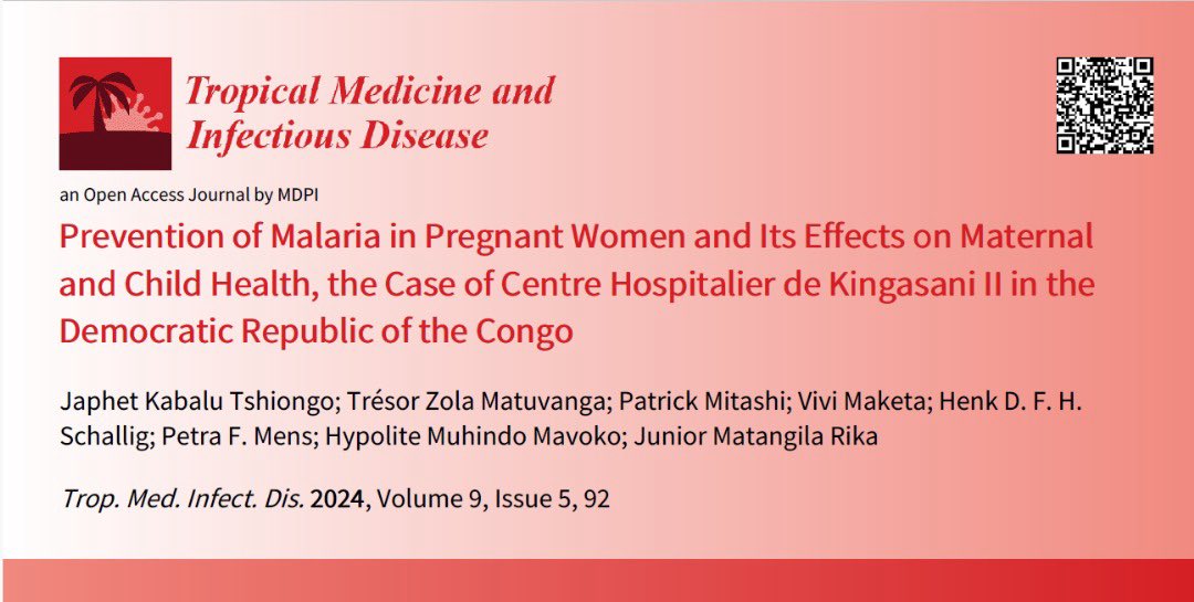 Our latest publication focused on malaria in pregnant women and its effects on Maternal and Child Health.
For more details, please visit: mdpi.com/2414-6366/9/5/…