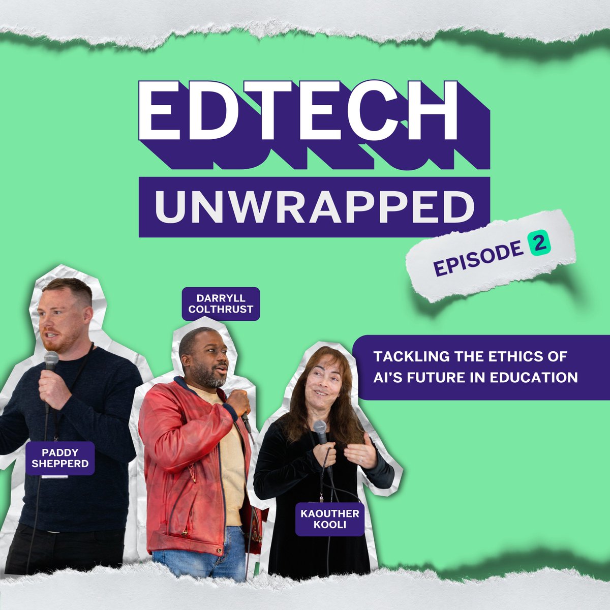 🎙️ In this EdTech Unwrapped episode, recorded live at @bournemouthuni, Paddy Sheppard, @dcolthrust, and Kaouther Kooli join us to discuss everything from defining AI's role, to strategies for new tech and future AI careers. Tune in now! eu1.hubs.ly/H08McpD0 #EdTechPodcast
