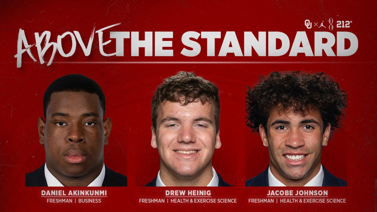 Our student-athletes of the week 📚 ▪️@official_Grind4 ▪️@Andrew_Heinig ▪️@JacobeJohnson24 #OUDNA