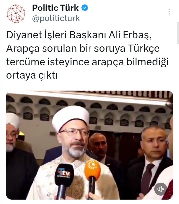 ele verir talkını, kendi yutar salkımı... Hemde çöpüyle birlikte... #Diyanet #SonDakika Arapça Ali Erbaş