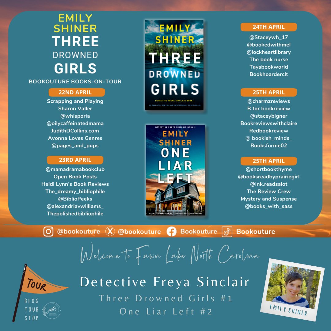 Blog Tour bit.ly/QAEmilyShinerT… Honored to be a part of the @bookouture Books on Tour with @authoreshiner and the intro of her new riveting crime/cop procedural series, Detective Freya Sinclair! Welcome to Fawn Lake, North Carolina! Both books are out now.'