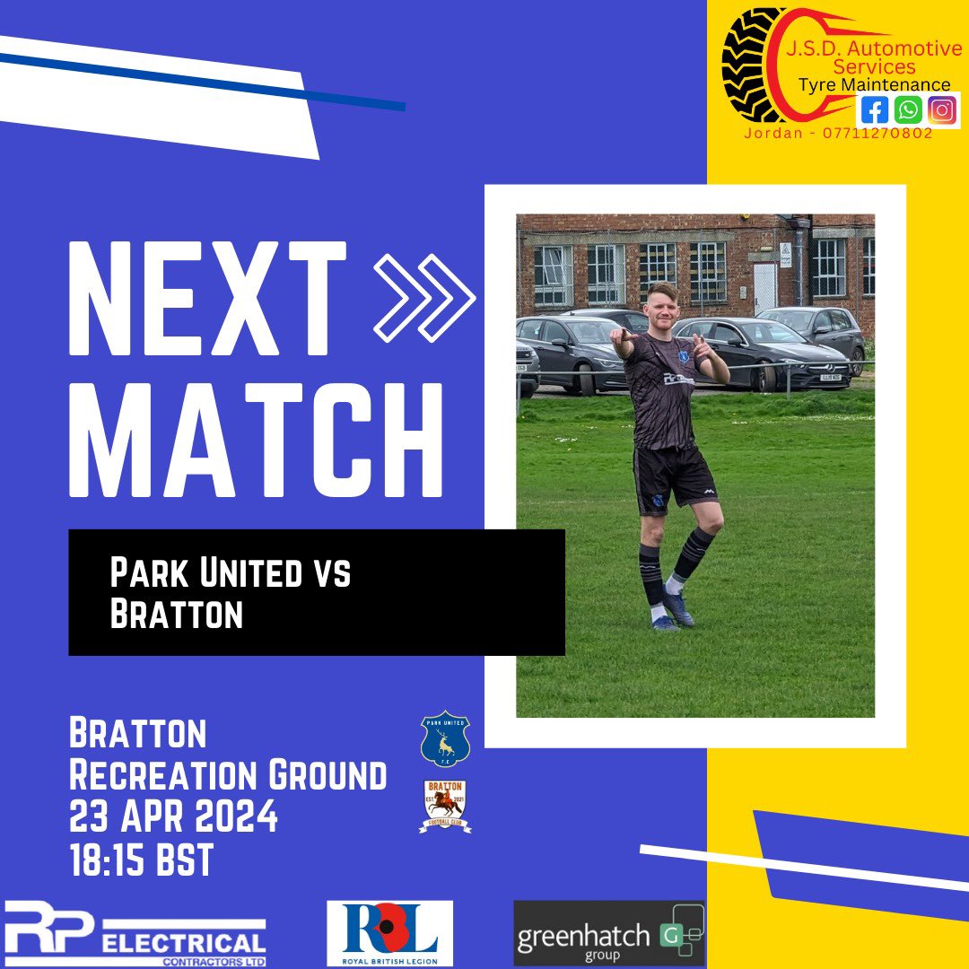 GAME DAY!! Massive game tonight against a very good @bratton_fc side. Please come along and support the lads as we look to get back to winning ways. #Parklife #UTFP 🩶