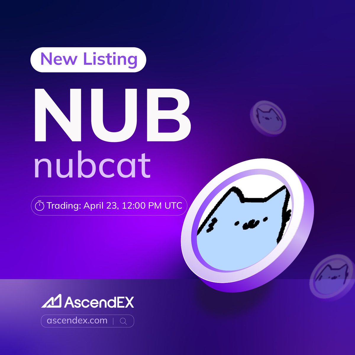 🔥AscendEX, Türkiye'nin en büyük @nubcoin ($NUB) NUB/USDT işlem çifti altında listeleniyor. ✅Yatırılan para: Açıldı ✅Ticaret: 23 Nisan, 12:00 UTC ✅Çekilme: 24 Nisan, 12:00 UTC 📖Proje Tanıtımı👉 ascendex.com/en/support/art…... #NUB #AscendEX #crypto