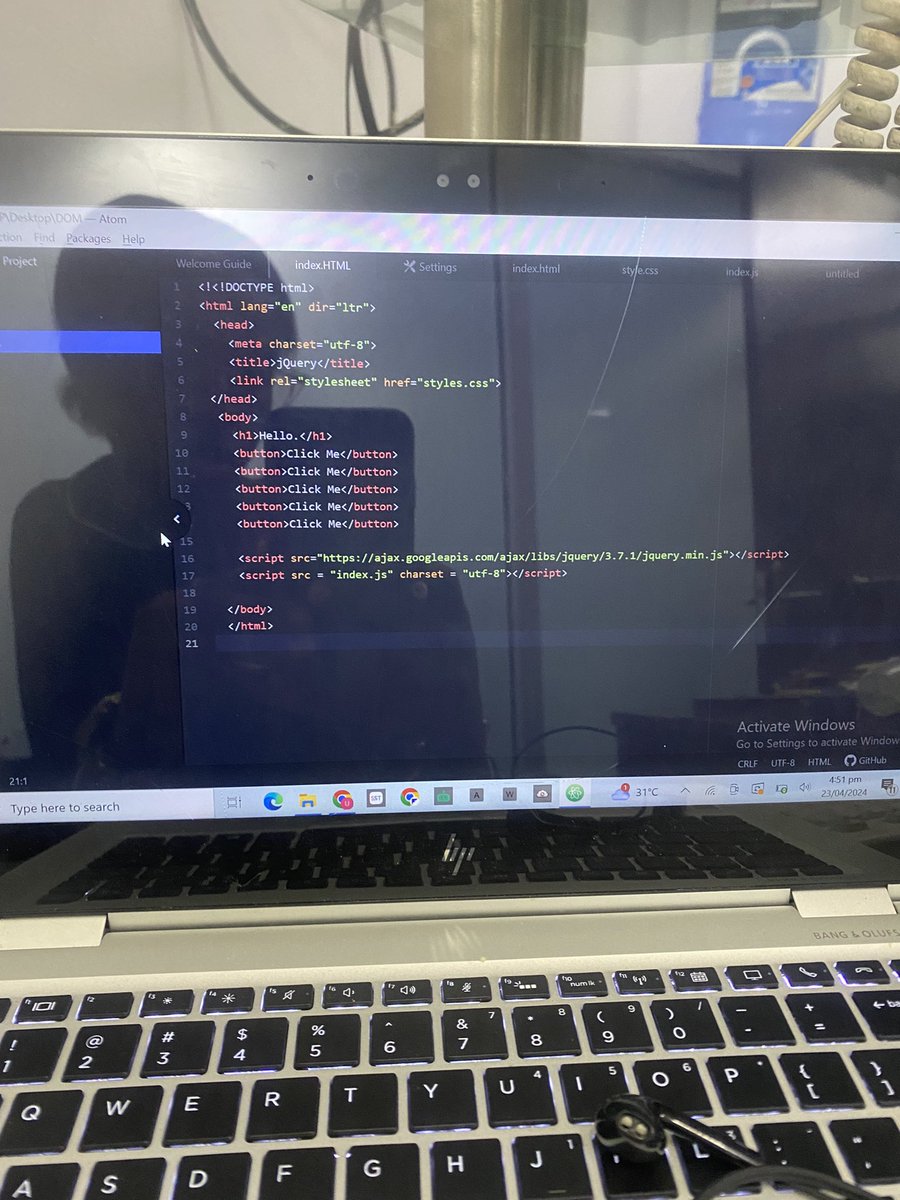 Day 44-45: Learnt how to select HTML elements using JavaScript, text manipulation and text content.
Day 46: First lesson on jQuery 
#letsconnect
#carrierdevelopment
#professionaldevelopment
#100daysodcodingchallenge
#techcommunity
#tech4all
#webdeveloper
#100daysofcode