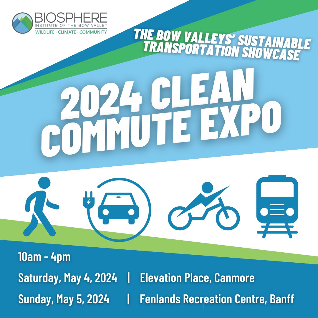 Friends of Kananaskis Country (@friendsofkc) on Twitter photo Save the Dates! <a href="/BVBiosphere/">Biosphere Institute of the Bow Valley</a> is hosting the Bow Valley’s first Clean Commute Expo showcasing a variety of full battery EV's & alternative low-carbon transportation options, informative presentations & exhibits from local business & community org's. Save the Dates! <a href="/BVBiosphere/">Biosphere Institute of the Bow Valley</a> is hosting the Bow Valley’s first Clean Commute Expo showcasing a variety of full battery EV's & alternative low-carbon transportation options, informative presentations & exhibits from local business & community org's.