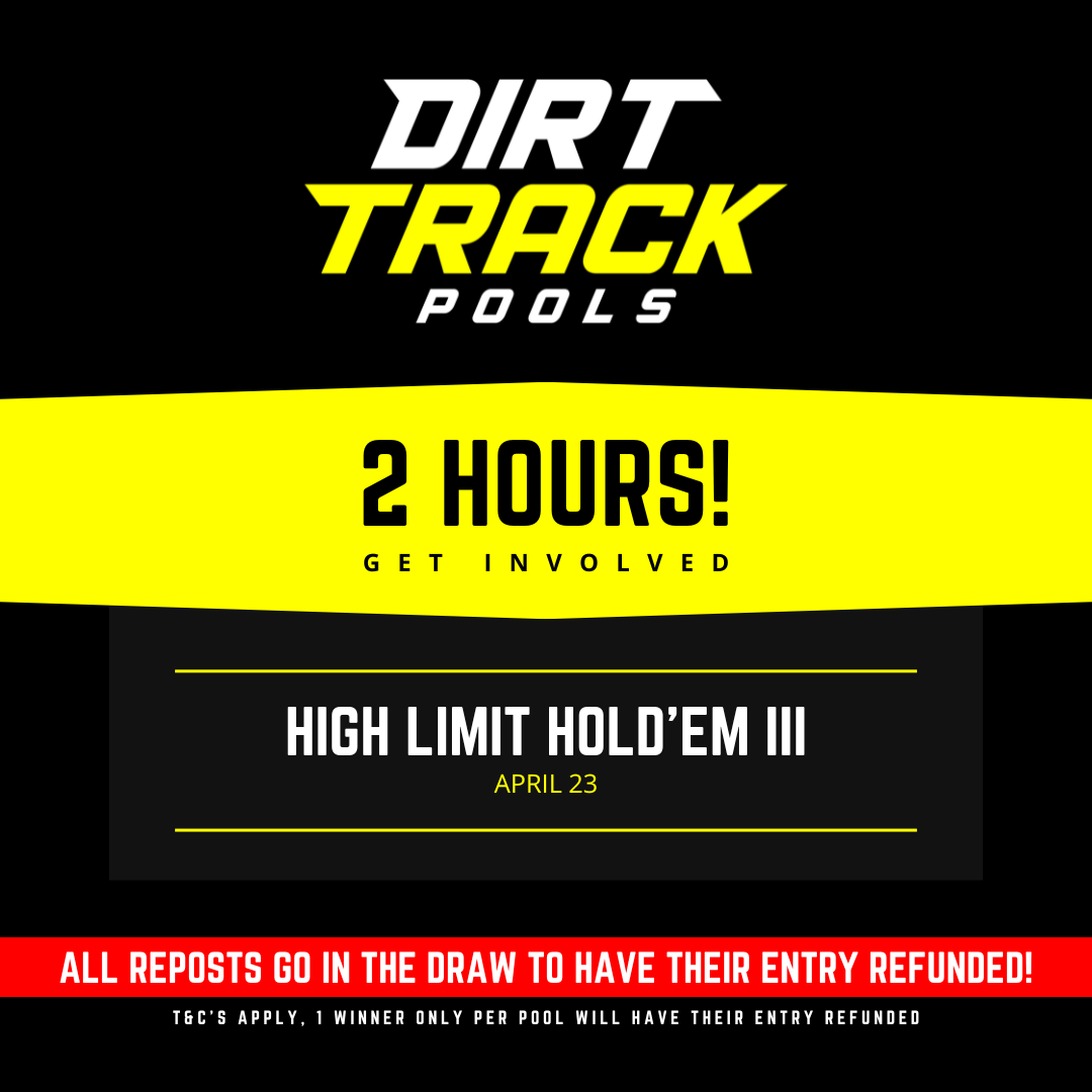 DirtTrackPools's tweet photo. 🚨 2 HOURS! 🚨

High Limit Hold'em III kicks off TONIGHT at 7:30pm EST, with one big night of racing from the High Limit Racing Sprint Cars at Arkansas' Riverside International Speedway!

High Limit Hold'em III 👇
https://t.co/oh9MQwUyxR

$20 ENTRY FEE EACH https://t.co/hq0KMcstoe