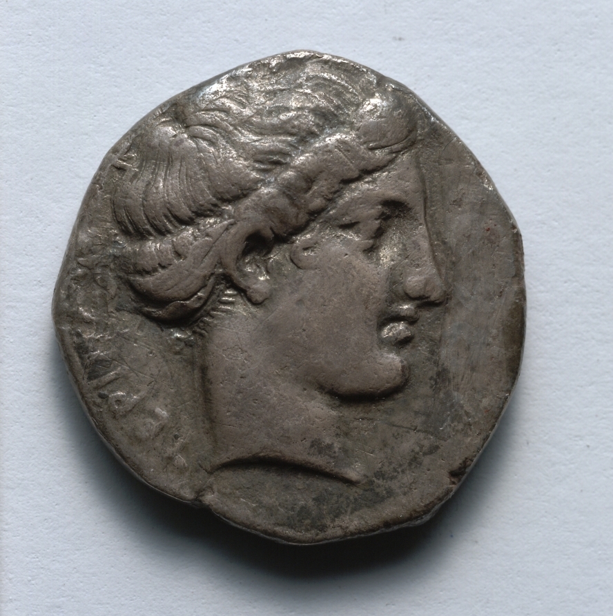 Stater: Head of Nymph (obverse) clevelandart.org/art/1916.982.a