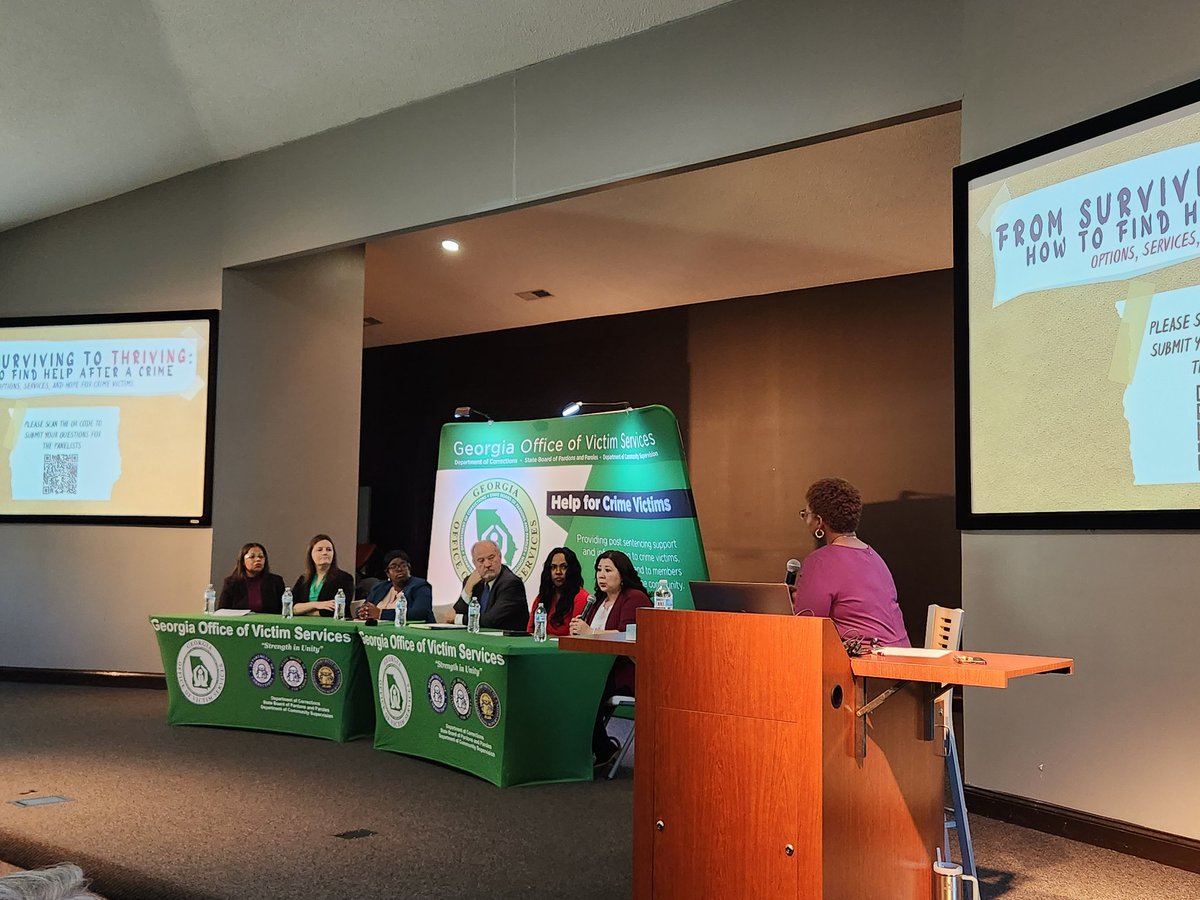 The Georgia Parole Board is serving victims during #ncvrw2024. The Georgia Office of Victim Services is holding a panel at Clayton State University. #victimsupport #GOVS #paroleworks ##parolestrong