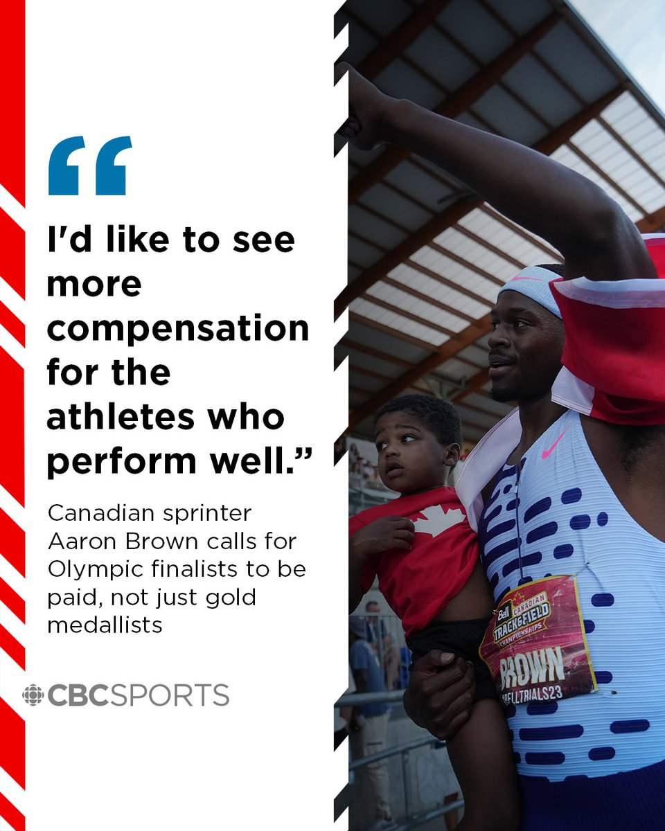 Sprinter @KingsleySC believes all athletes in an Olympic final should be financially rewarded 💰 “I watch other sports [that] increase the revenue for their athletes year over year because the overall business of the sport is growing” More: cbc.ca/1.7181425