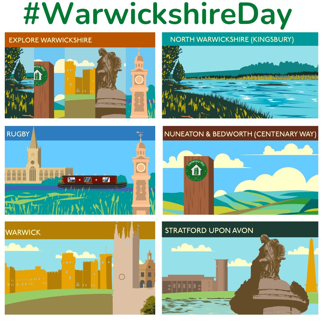 It's #WarwickshireDay!  We're celebrating all things Warwickshire today. What's your favourite place to visit in our beautiful county? Share with us below for your chance to be featured! 
#LoveWarwickshire #WarwickshireDay  #Warwickshire