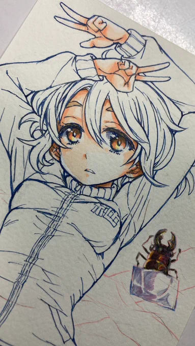 次はレイノちゃんとクワガタちゃんいい感じに塗れたので今日はここまで 