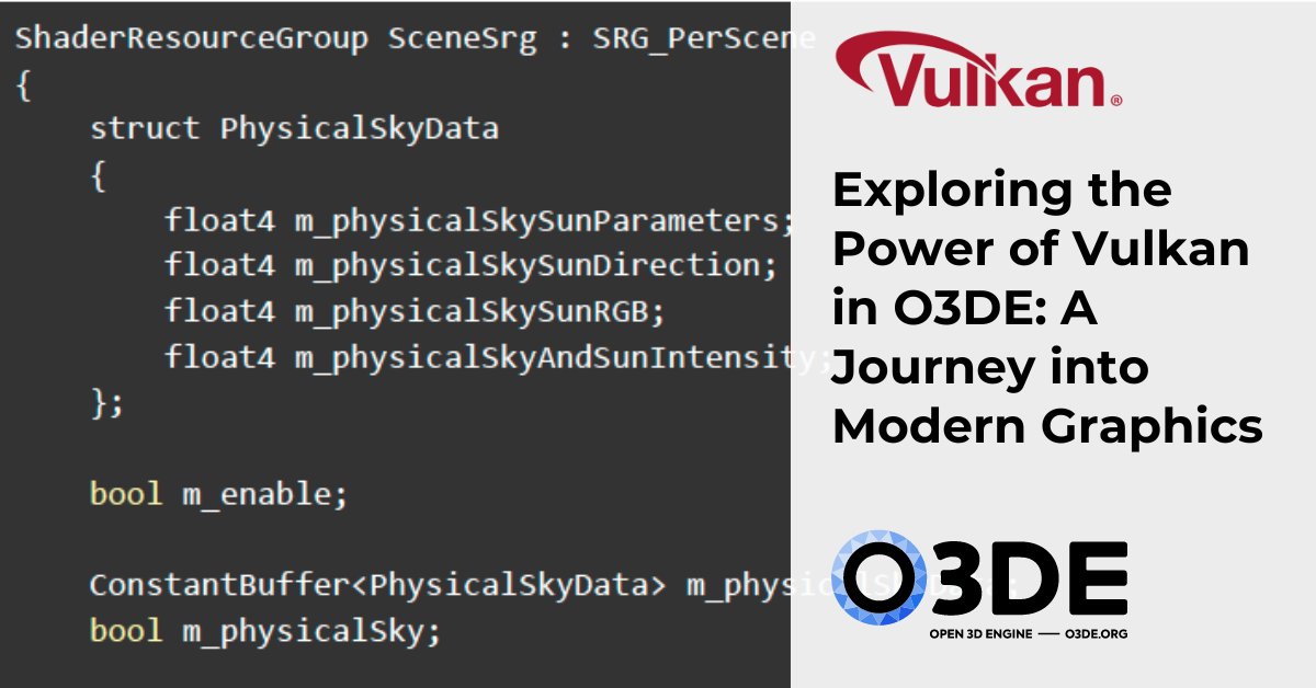o3dengine's tweet photo. Dive into the world of Vulkan with O3DE! Learn how we optimize for performance across platforms, embrace flexibility, and leverage open source tools like DXC and VMA.
Read the blog: https://t.co/BcughJZL95
#o3de #open3d #gaming https://t.co/4Nl1yPZjP9