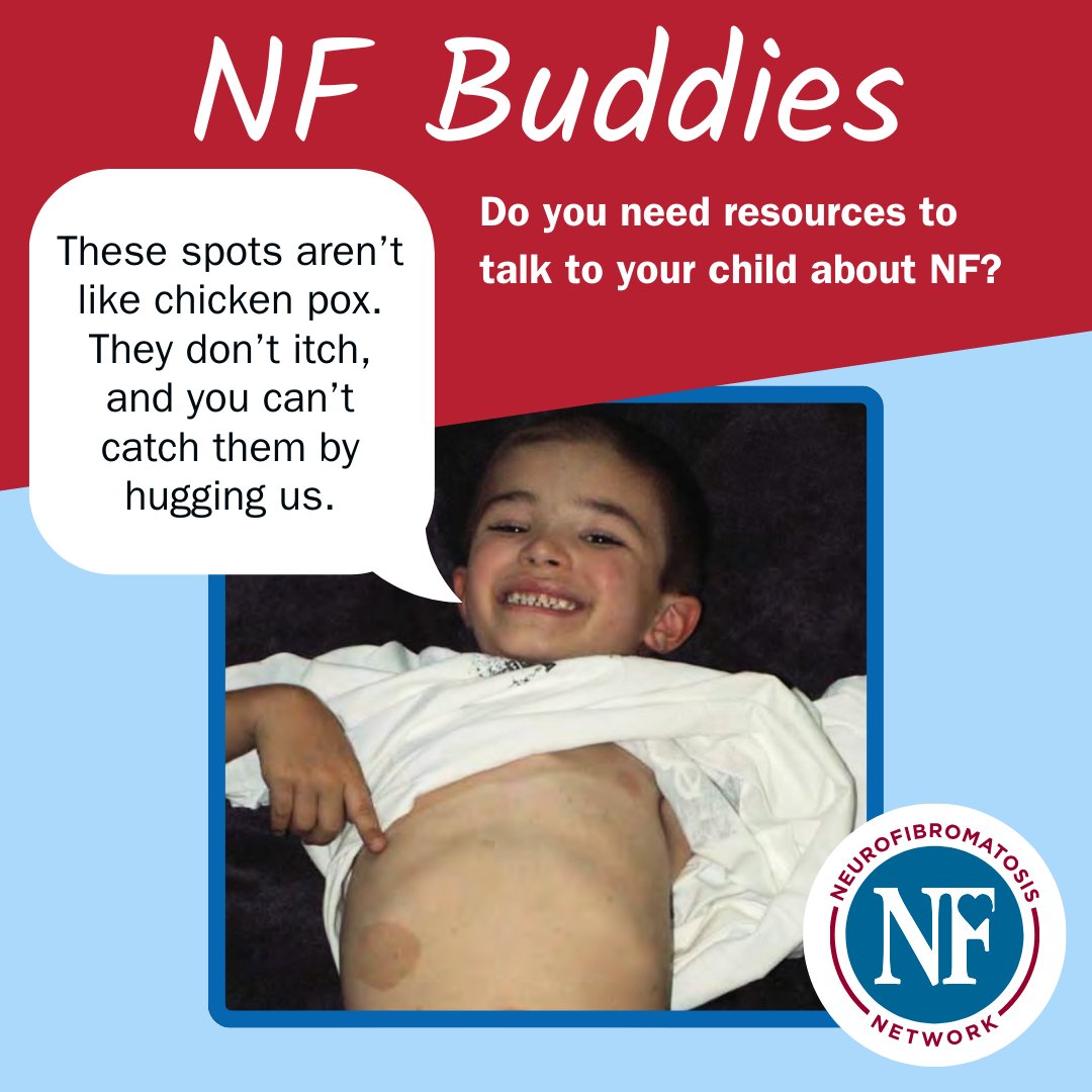 Do you need resources to talk to your child about NF? Go here nfnetwork.org/data/uploads/p… to download the NF buddies brochure. Want more information and to stay current with events from the NF Network? Go to nfnetwork.org/stay-informed-… to stay iNFormed!