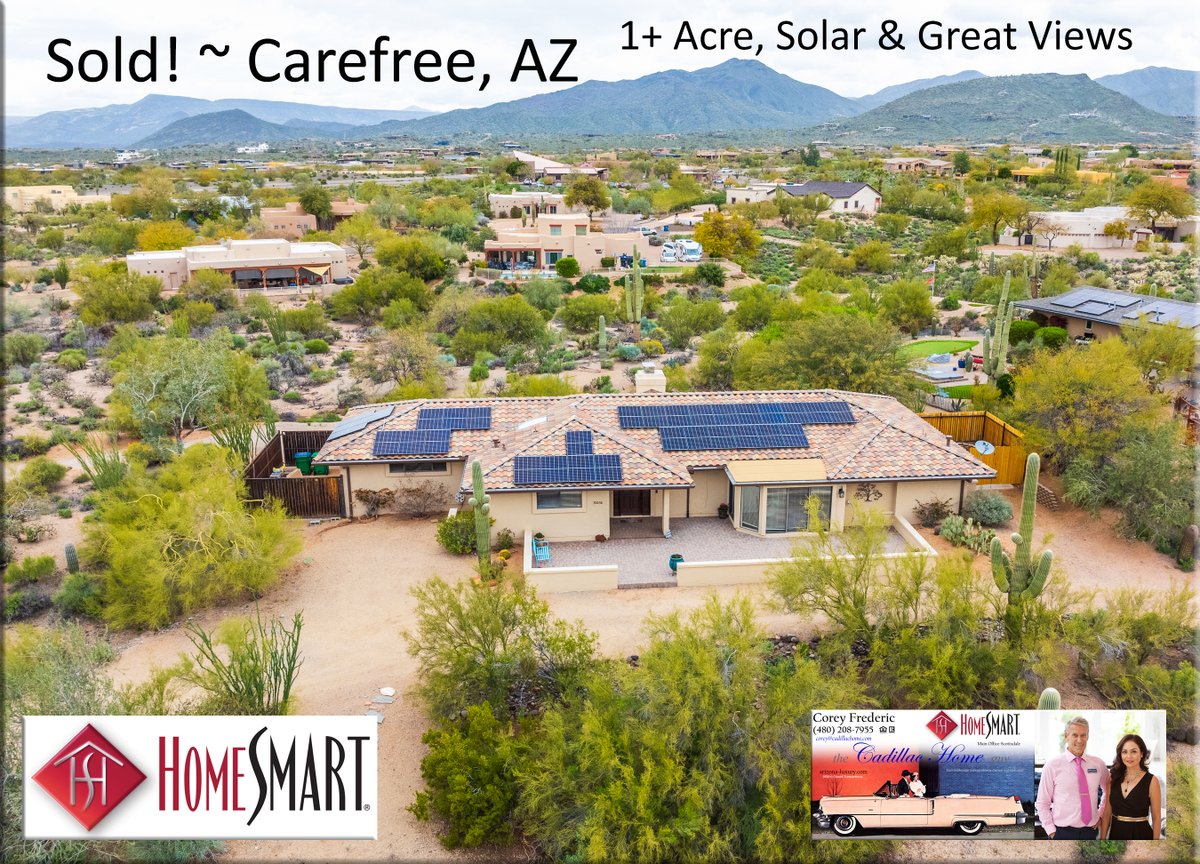 #JustSold #CarefreeArizona 85377 - Carefree Shadows 1+Acre, Solar, Remodeled Interior, Great Views $839,000 #CoreyFrederic See Your Favorite Areas here - bit.ly/Corey - Our LIVE Videos - bit.ly/Corey-Videos - Our 'Smart_Listing'  bit.ly/Smart-Listing