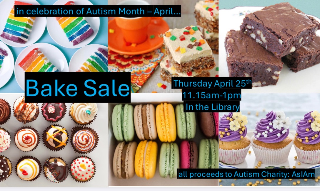 This Thursday we will be having a Bake Sale in aid of @AsIAmIreland. All donations of baked goods are greatly appreciated 🍰🧁🍩🍪 @TipperaryETB