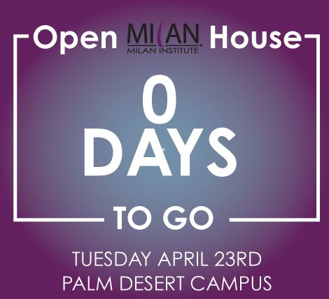 It's today!  We're so excited to showcase what we do here Milan Institute!

See you in a few hours at our Palm Desert Open House!📆

#MilanInstitute #MIPalmDesert #PalmDesert #OpenHouse #Countdown #CareerTraining #BeautyPrograms #MassageProgram #HealthcarePrograms