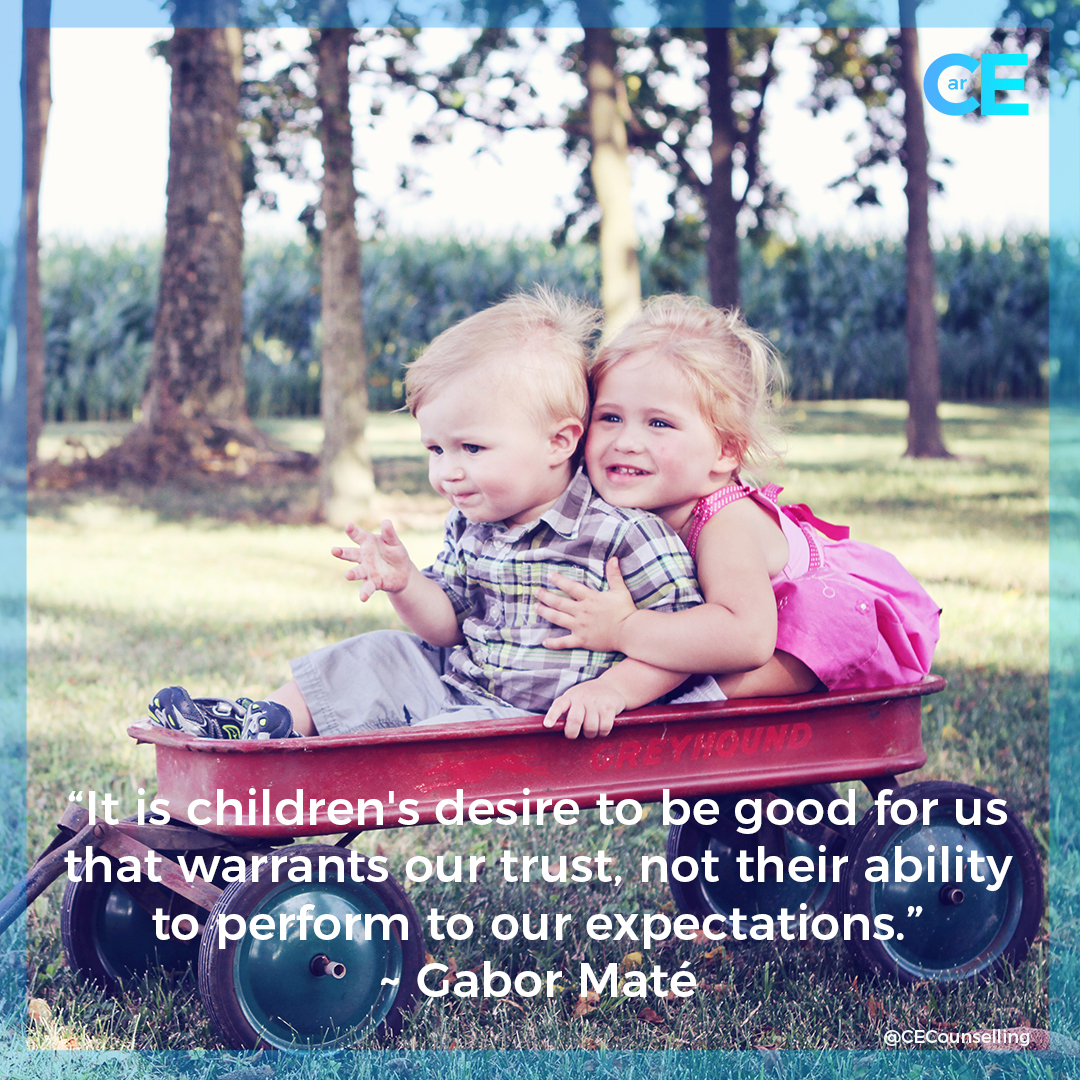 It is children's desire to be good for us that warrants our trust, not their ability to perform to our expectations. ~ Gabor Maté ❤️❤️ #Counsellor #anxiety #depression #Alzheimers #Dementia #Carers #TherapistsConnect #support #Grief #Selfcare #love #mentalhealth