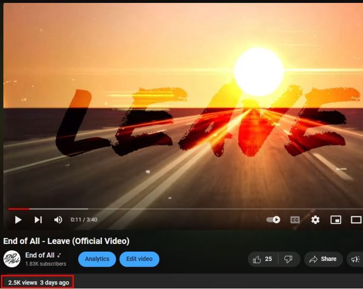 Thanks to everyone for all of the Leave video views we've gotten so far!  If you haven't watched it yet, visit eoaofficial.com to check it out--then stay awhile to browse our other content! 😀🎵 #hotmusic #musicvideo #altmetal #metalcore #nowplaying #newmusicrelease