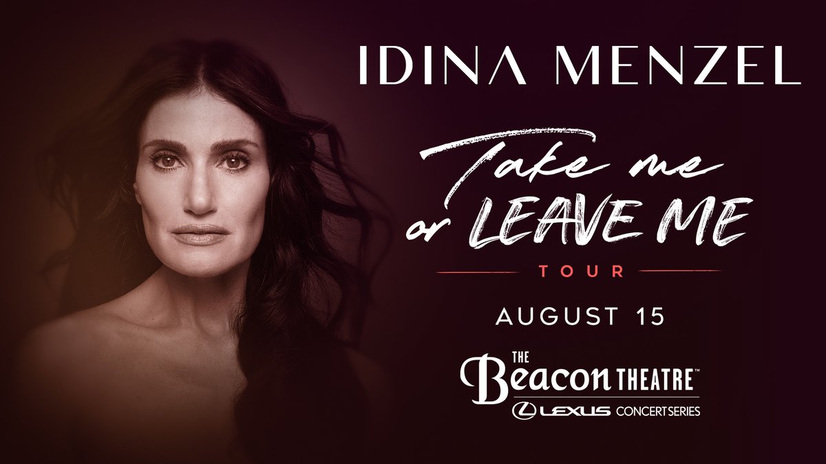 JUST ANNOUNCED: Idina Menzel will perform at the Beacon on Aug 15! Access presale tickets starting this Thu, Apr 25 at 10am with code SOCIAL. Tickets go on sale to the general public on Fri, Apr 26 at 10am.