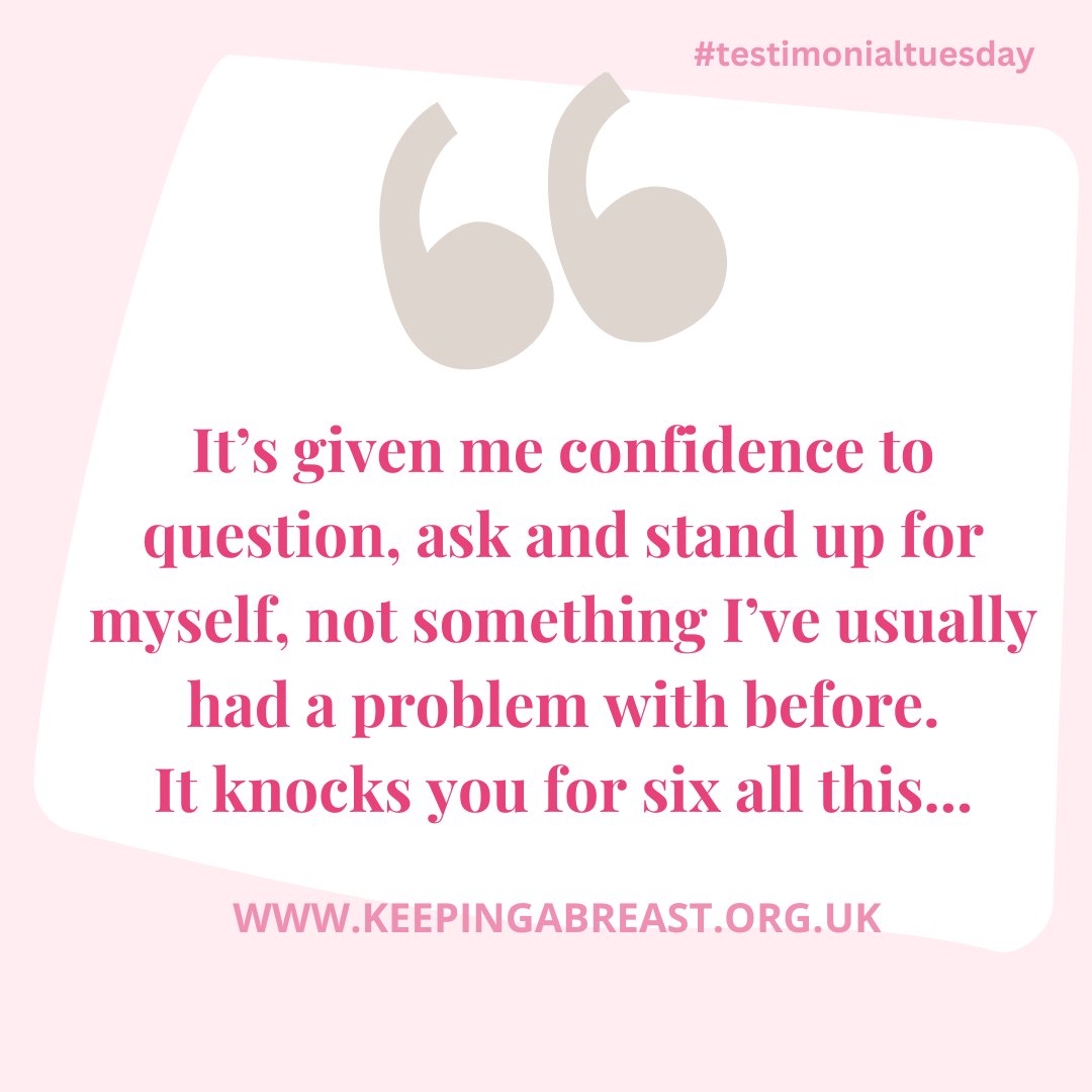 Don't face #breastreconstruction alone! Talking to our volunteers, whether at a face-to-face Support Group or over the phone, can make all the difference. Get in touch! #breastcancerreconstructionsupport #testimonialtuesday