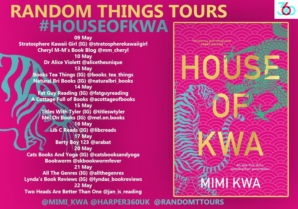 My stop today on the #blogtour for  #houseofkwa by Mimi Kwa

Many thanks to @RandomTTours and @Harper360UK 

Full review on my blog:
laugherandthunderstorms.blogspot.com/?m=1

#bookblogger #bookrevuew #BookRecommendation