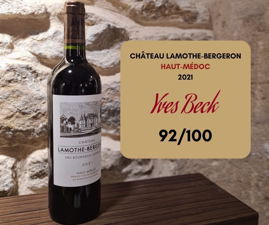 𝗗𝗘𝗚𝗨𝗦𝗧𝗔𝗧𝗜𝗢𝗡 🍷 Un grand merci à Yves Beck pour cette belle note de 92/100 pour le Château Lamothe-Bergeron 2021 ! @CrusBourgeois @medoc_hautmedoc @VinsdeBordeaux @medoc_wines #tasting #JointheBDXcrew #redwine #medoc #degustation #