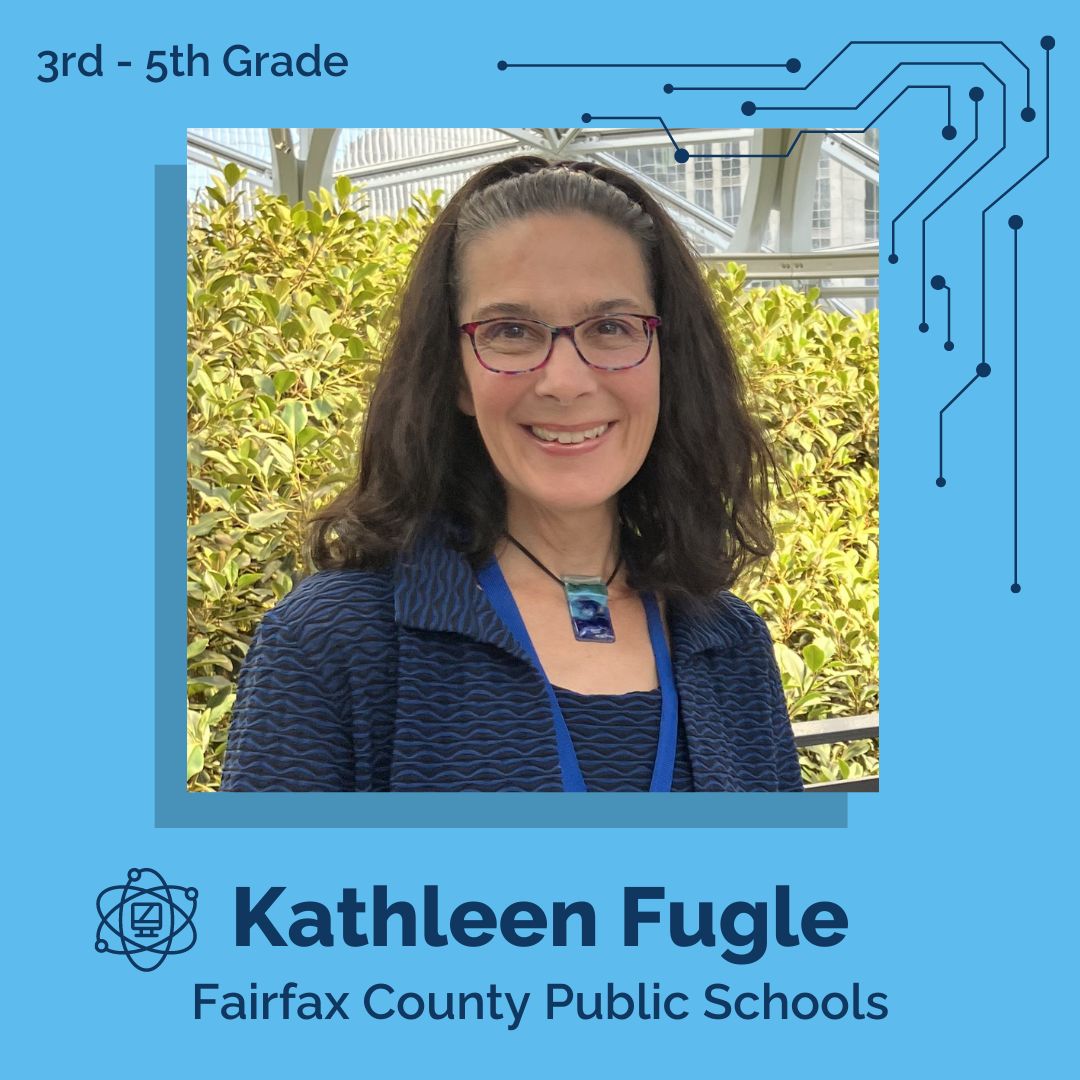 Celebrate a Virginia Computer Science Champion: KATHLEEN FUGLE Throughout April we will be celebrating six Computer Science Champions. These champions are also in the running for Computer Science Educator of the Year for 2024 @kathleenfugle