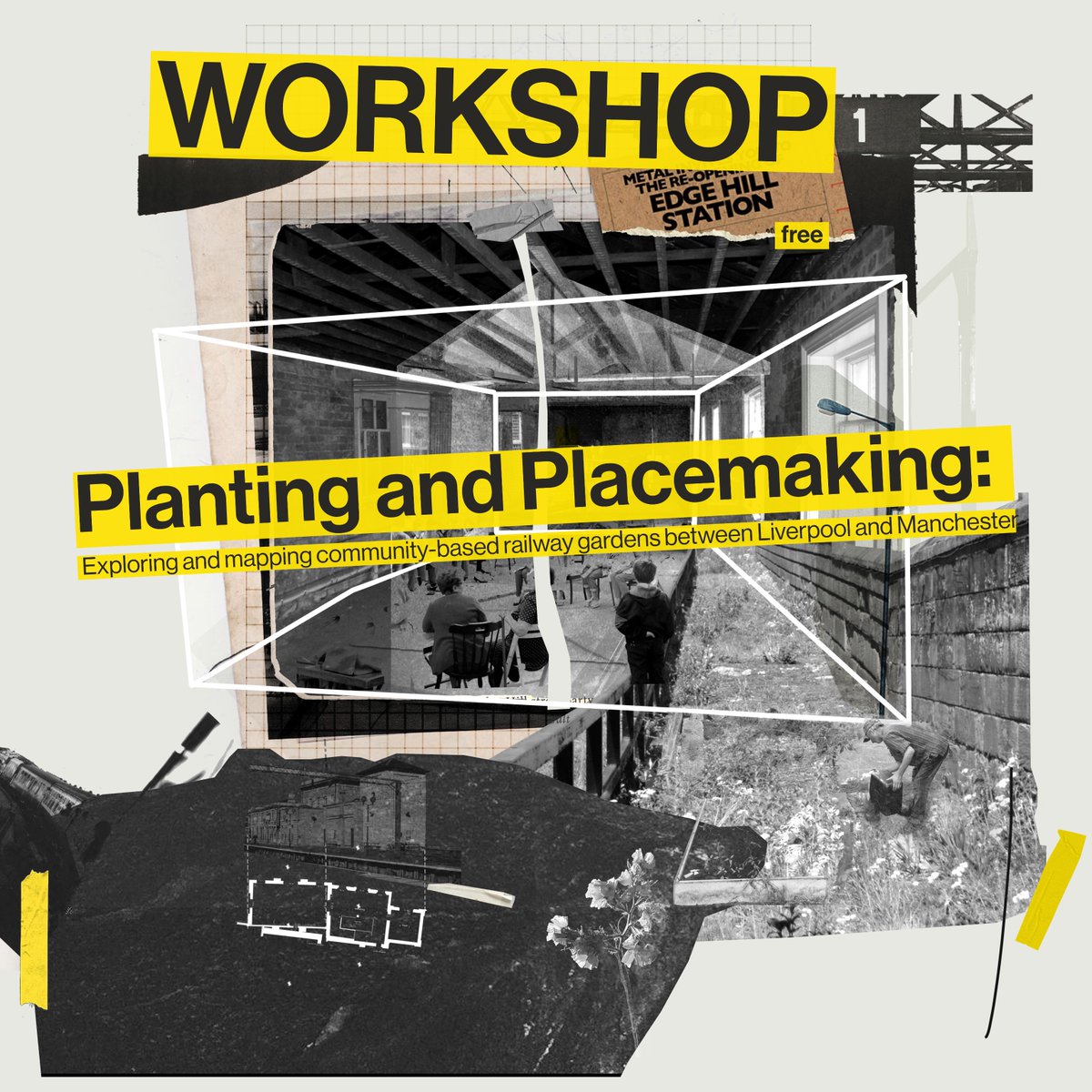 Artist & researcher Zhuozhang Li is hosting a workshop at #EdgeHill station on Sat 18 May 1-3pm about community-based railway gardens along the Liverpool-Manchester railway. The project follows on from his #MetalResidency back in 2022. Book free tickets: bit.ly/4aGee12