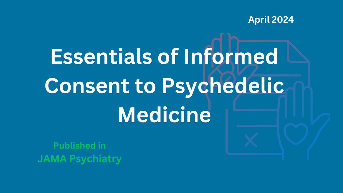 Read our latest research, co-authored by HLPC Faculty Director @CarmelShachar; 'Essentials of Informed Consent to Psychedelic Medicine' published in @JAMAPsych. Read: jamanetwork.com/journals/jamap…