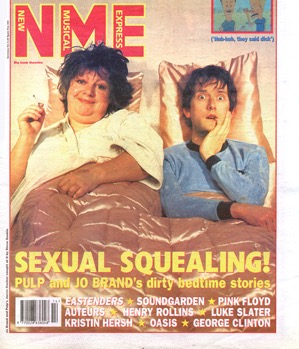 A bizarre NME cover featuring Jo Brand and Jarvis Cocker