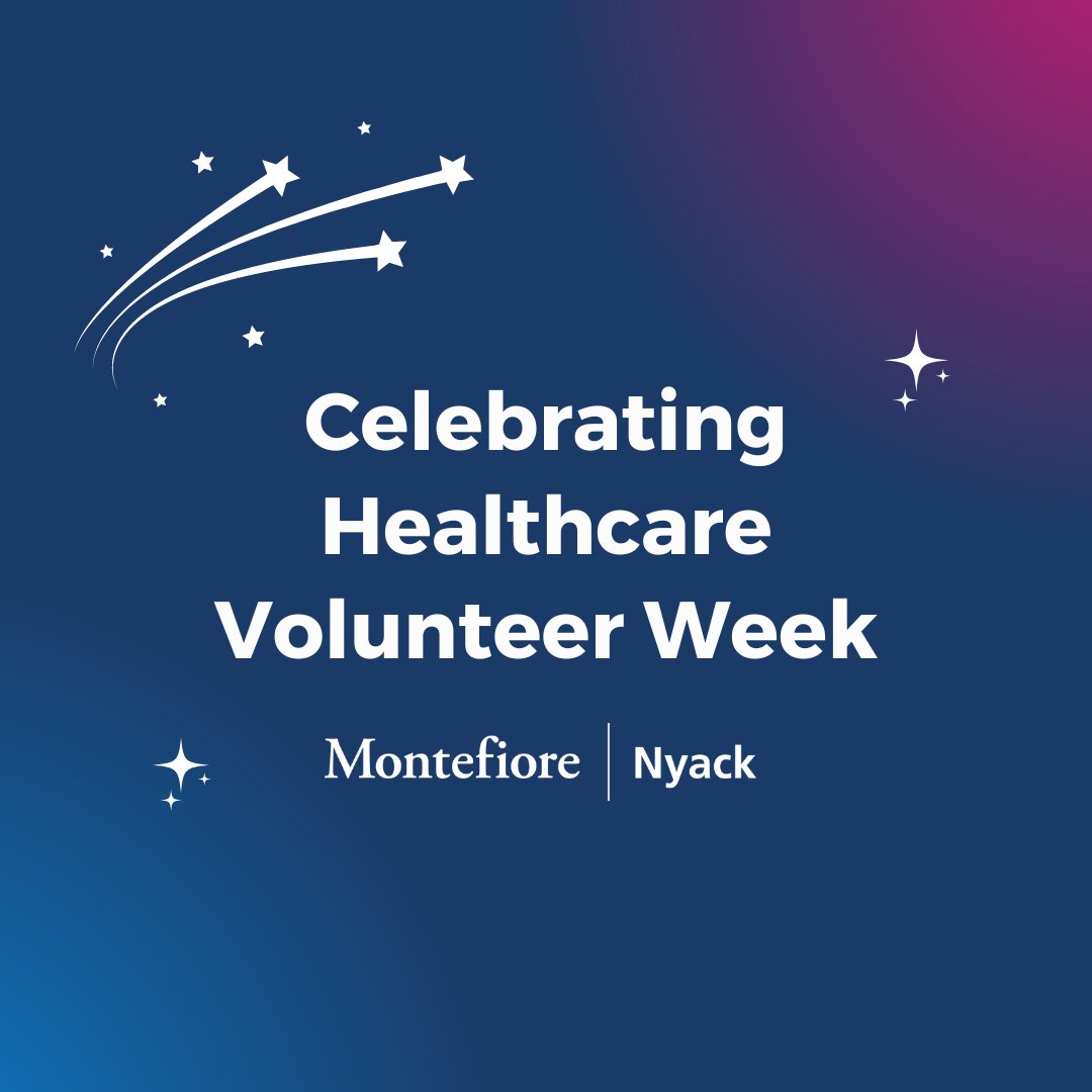 Happy Healthcare Volunteer Week! We are very appreciative of the caring and talented individuals who make our patients more comfortable, our hospital more productive and our days a little brighter.