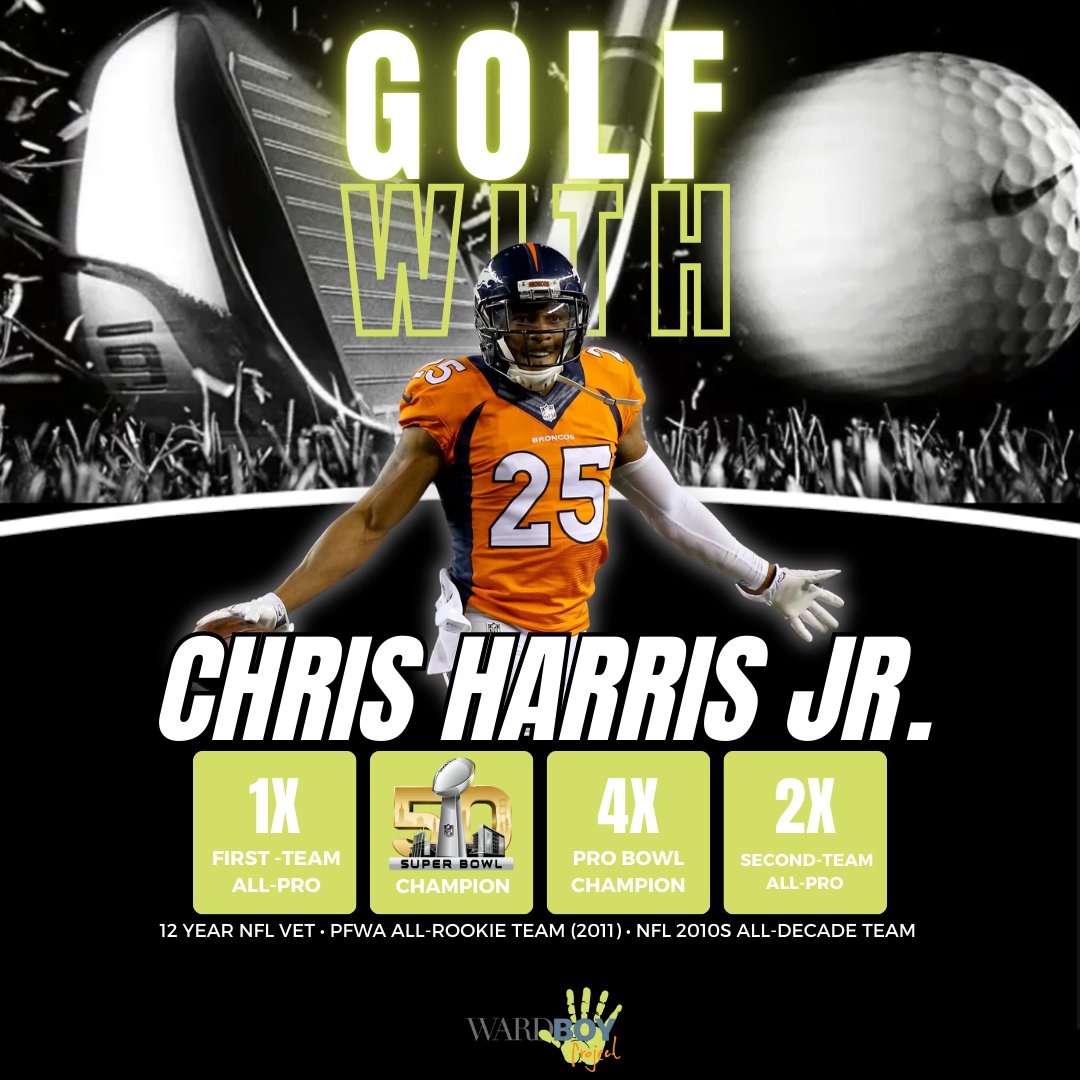 wardboyproject's tweet photo. "Exciting news! Join us in welcoming NFL veteran and Super Bowl champion, Chris Harris Jr., to the 1st Wardboy Project Bay Area Golf Tournament! Tee off with a football legend and support a great cause. Secure your spot now!
How to register? Link in bio!
#wardboyproject #NFL https://t.co/FpLIecPWy9