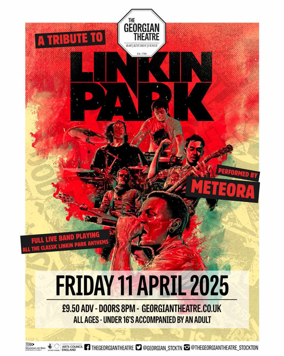*** GIG ANNOUNCEMENT *** Fri 11th April 2025 - @therockrampage Presents Linkin Park by METEORA Expect an epic full-band live show with all the anthems and riffs you’d expect from a headline Linkin Park gig. 🎟 £9.50 ADV: georgiantheatre.co.uk/live-event/ven…