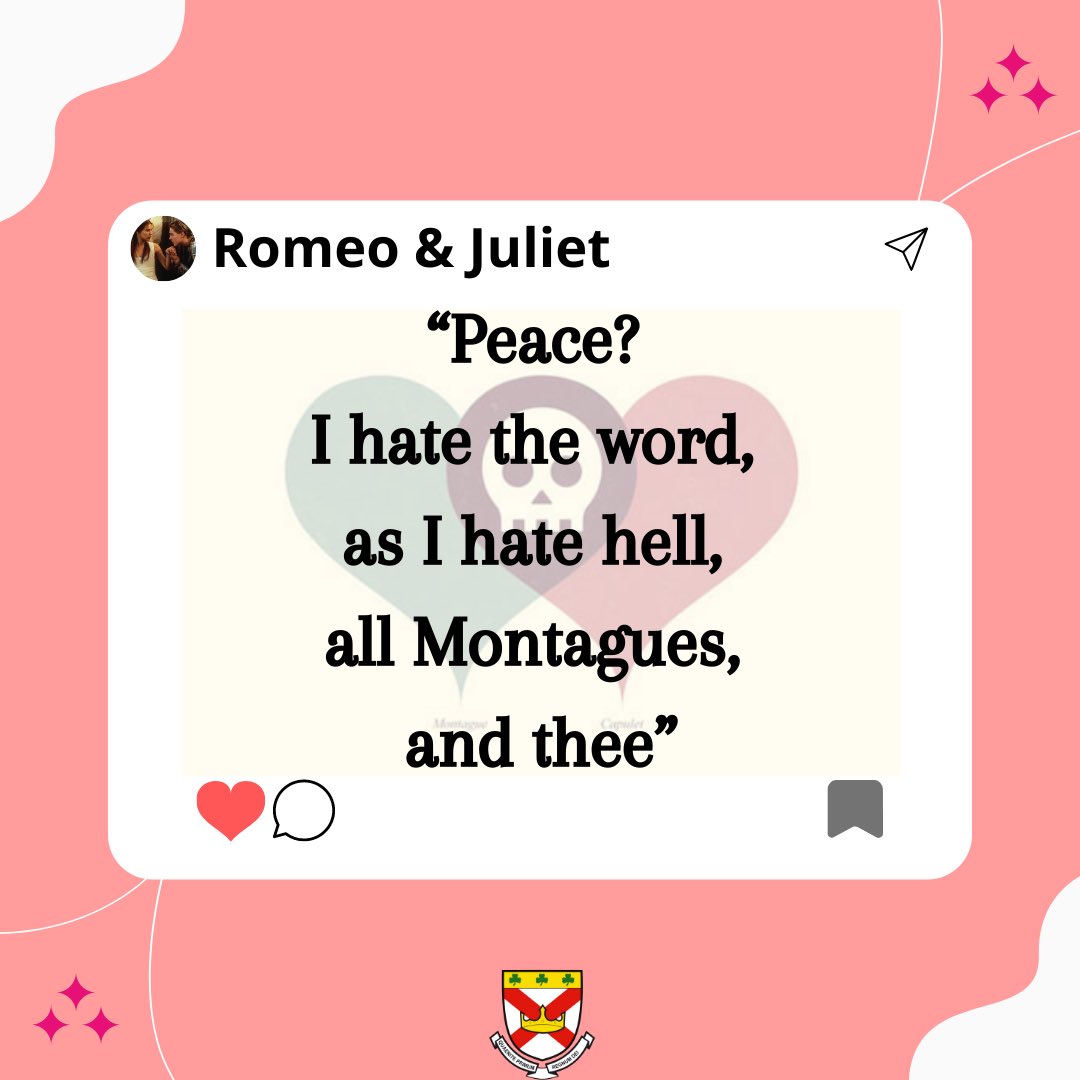 ✨❤️🗡️ROMEO & JULIET🗡️❤️✨ Here’s today’s English quote of the day! Could you complete this quote as part of your quotation explosions? #stpatsfam #npcat #quoteoftheday