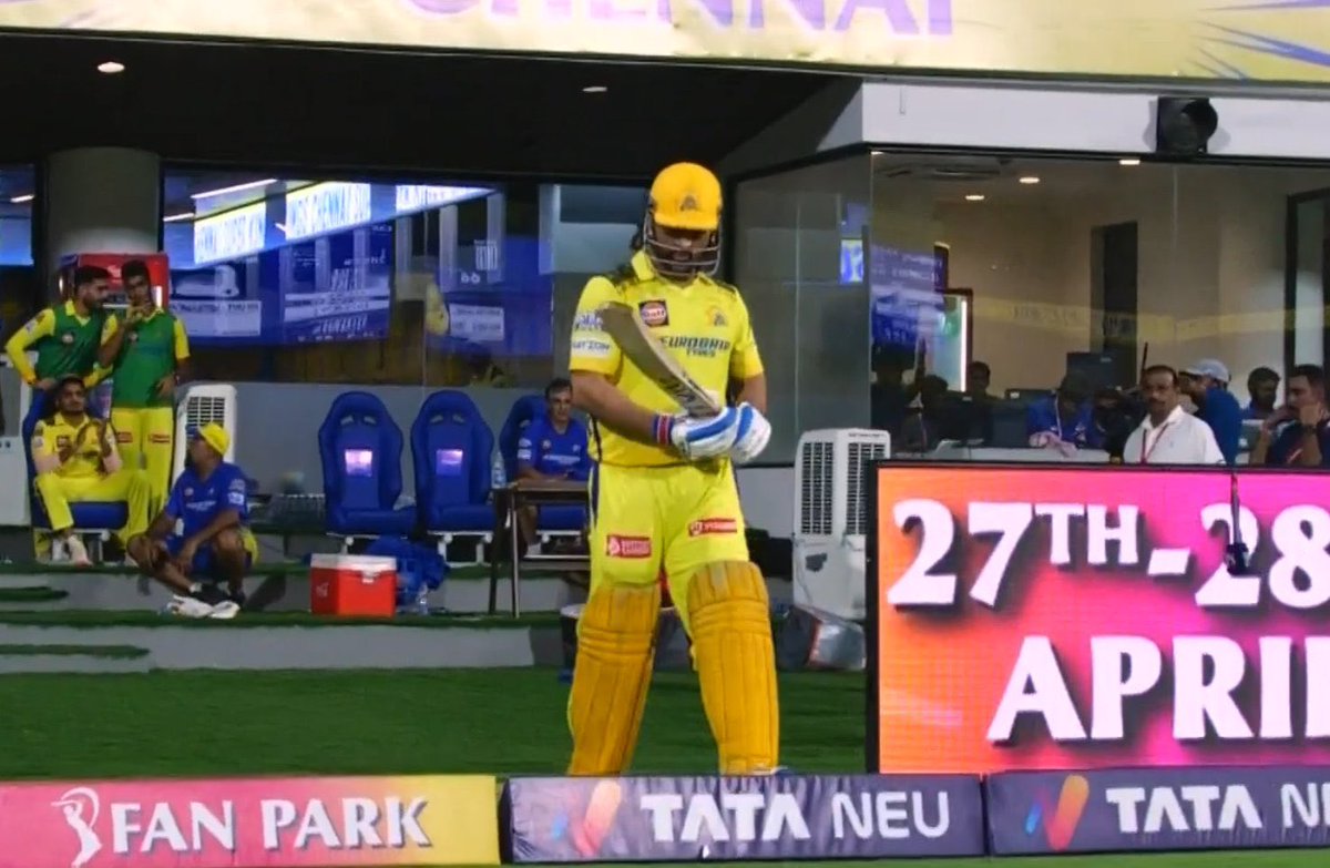 SupriyaMSpeaks's tweet photo. The Craze for Dhoni is at a next level.Even the broadcaster don’t telecast ads when Dhoni enters his Den.
:
:
:
#EandY #PatanjaliAyurved #Pushpapushpa #justiceformaryam
#MadhuriDixit #ONEPIECE1113 #HandL #PrakashRaj #rahana #CSKvLSG #Dube #Jadega #Mitchell #RuTu #HanumaJayanti #HanumanJanmotsav2024 #IPL2024
#cricket #DHONI𓃵 #MSDhoni