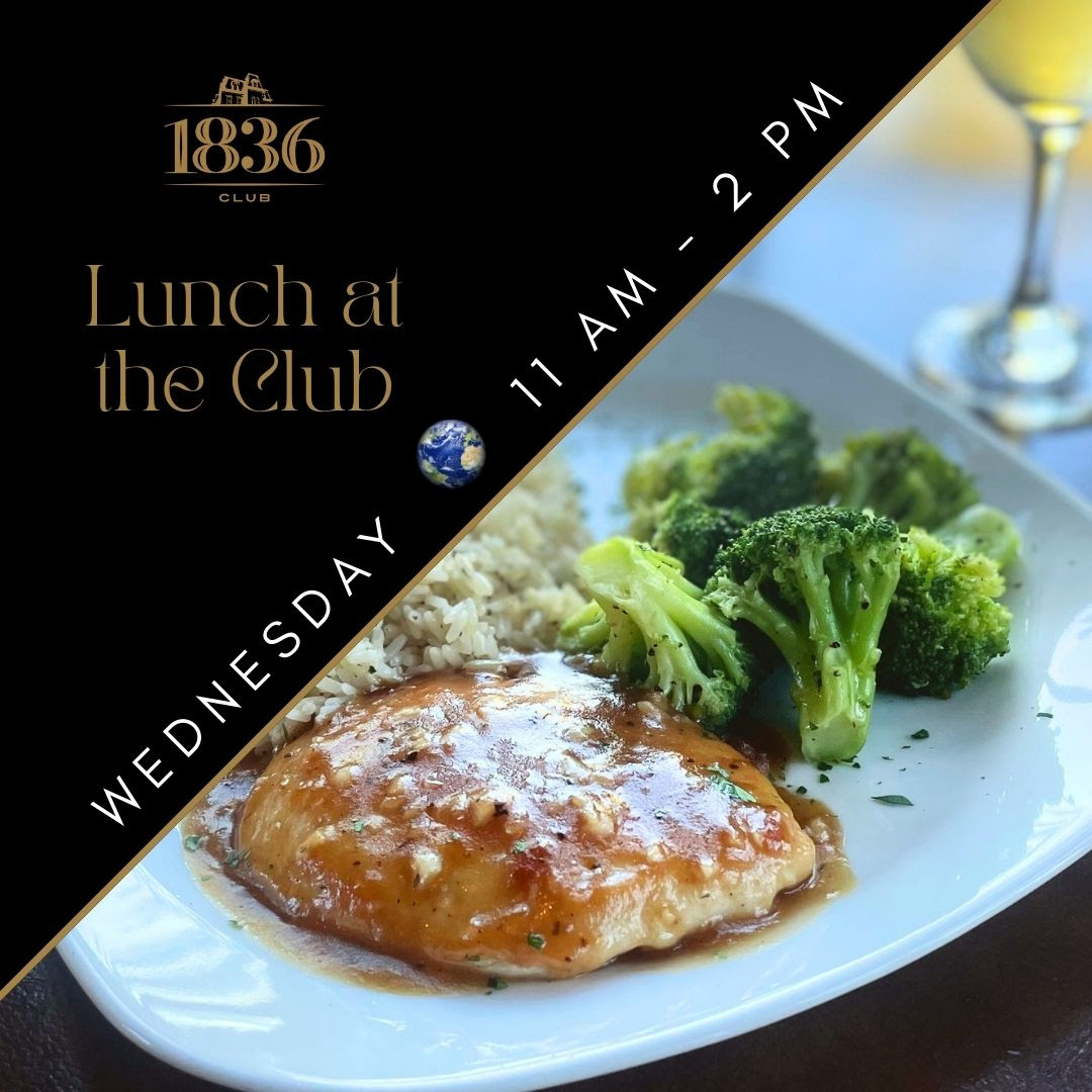 Members,

Indulge in dining at the Club this week, where a tranquil ambiance awaits you for networking or conducting meetings, all wrapped in classic charm.

Reserve your table by replying to your member email or calling 501.626.1836.

#The1836Club #WednesdayLunch