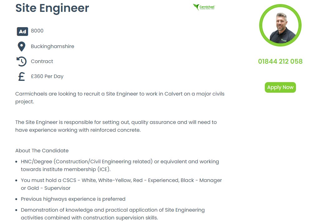 Site Engineer £360/Day 💪