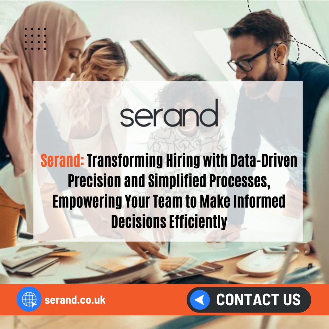 Revolutionize your hiring process with Serand! 🌟 Transform the way you hire with data-driven precision and simplified processes. 

serand.co.uk

#Serand #Hiring #Recruitment #HRtech #DataDriven #Efficiency #Innovation #TeamEmpowerment #SmartHiring